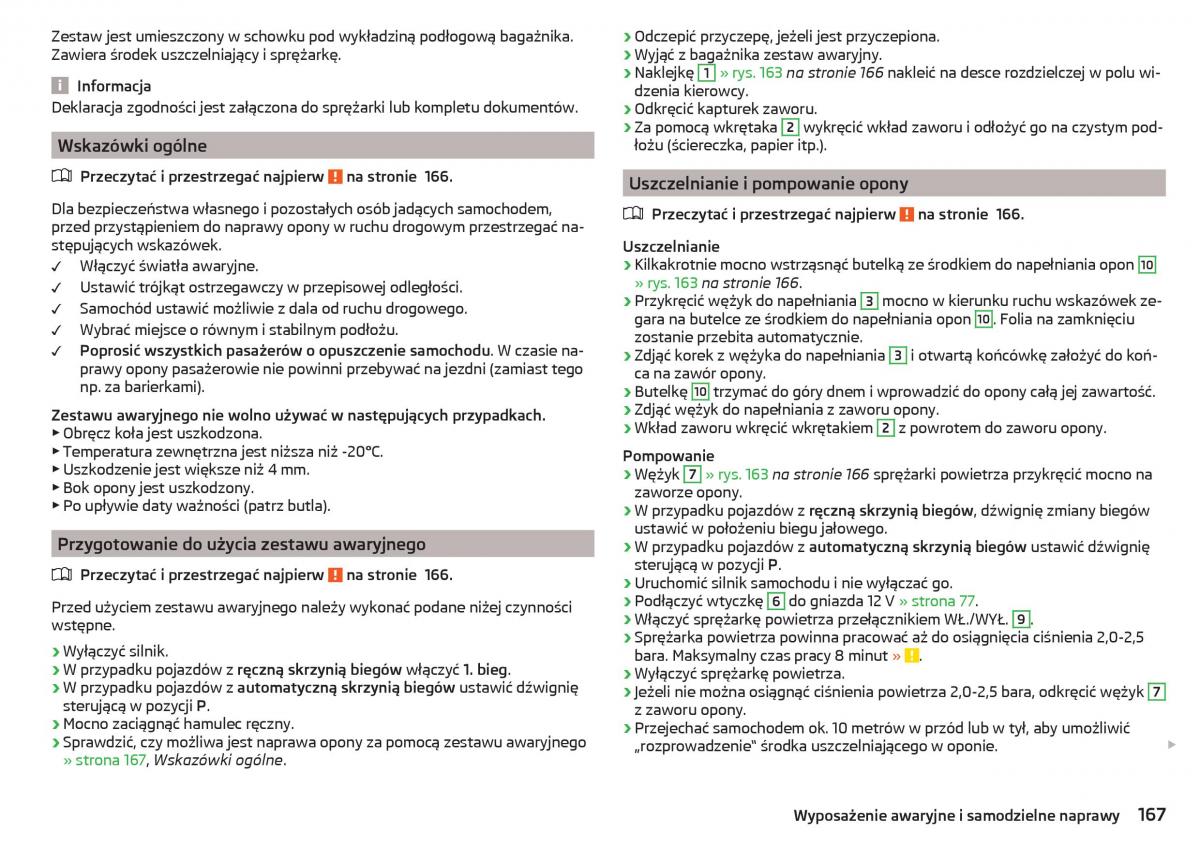 Skoda Rapid instrukcja obslugi / page 169