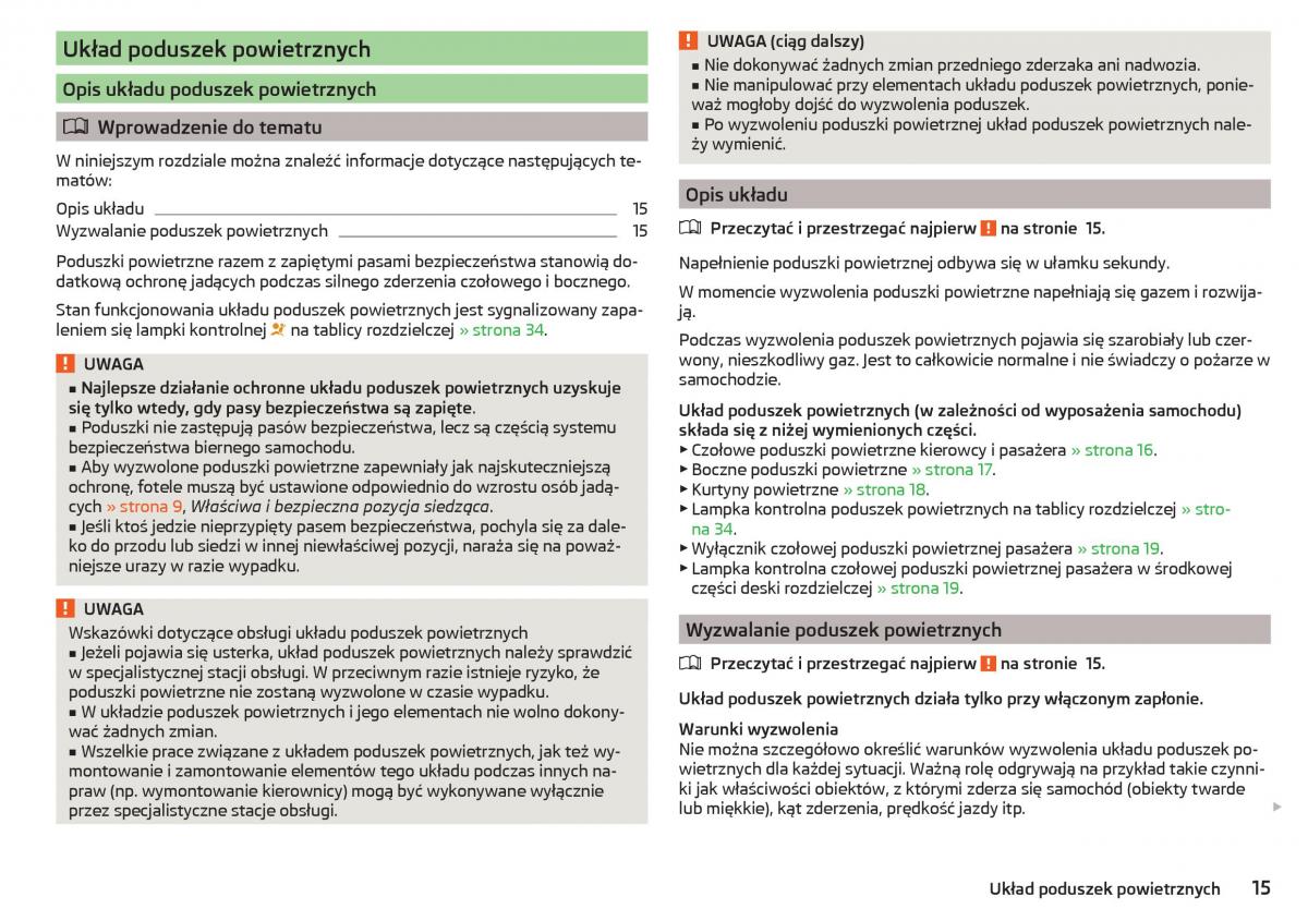 Skoda Rapid instrukcja obslugi / page 17