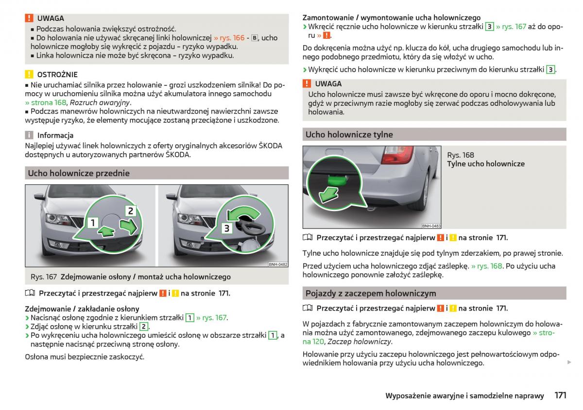 Skoda Rapid instrukcja obslugi / page 173