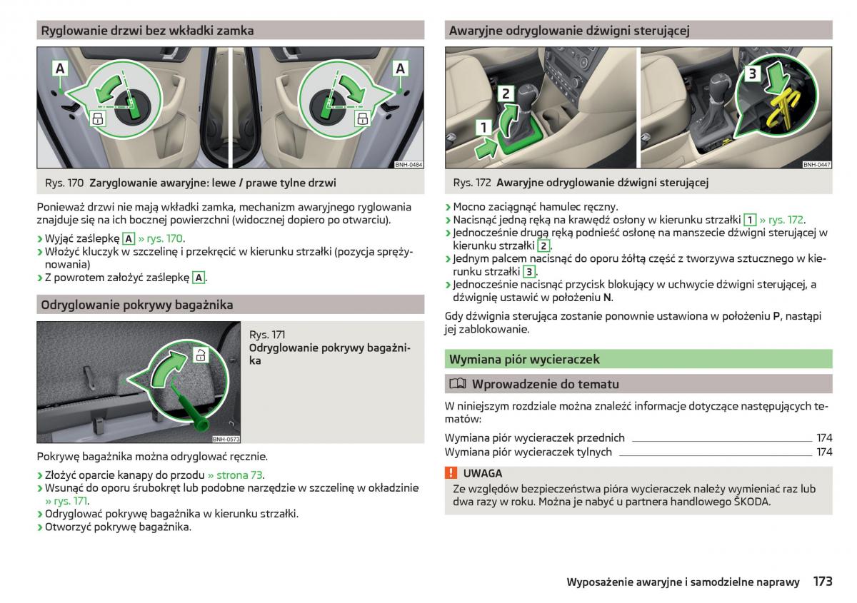 Skoda Rapid instrukcja obslugi / page 175