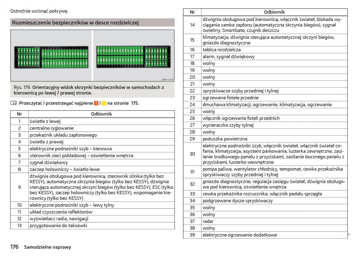 Skoda Rapid instrukcja obslugi / page 178