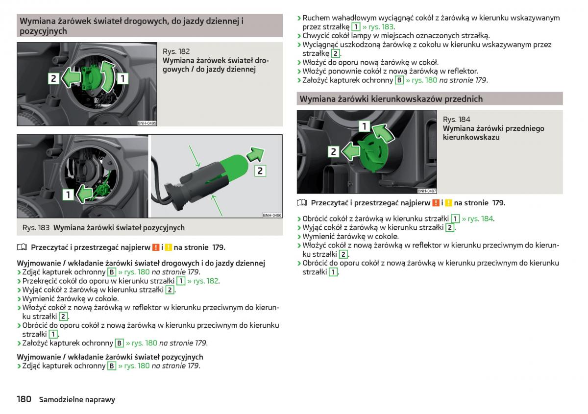 Skoda Rapid instrukcja obslugi / page 182