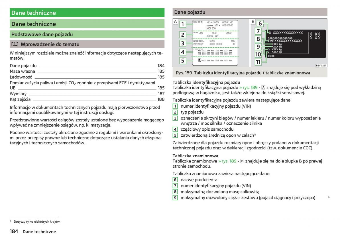 Skoda Rapid instrukcja obslugi / page 186