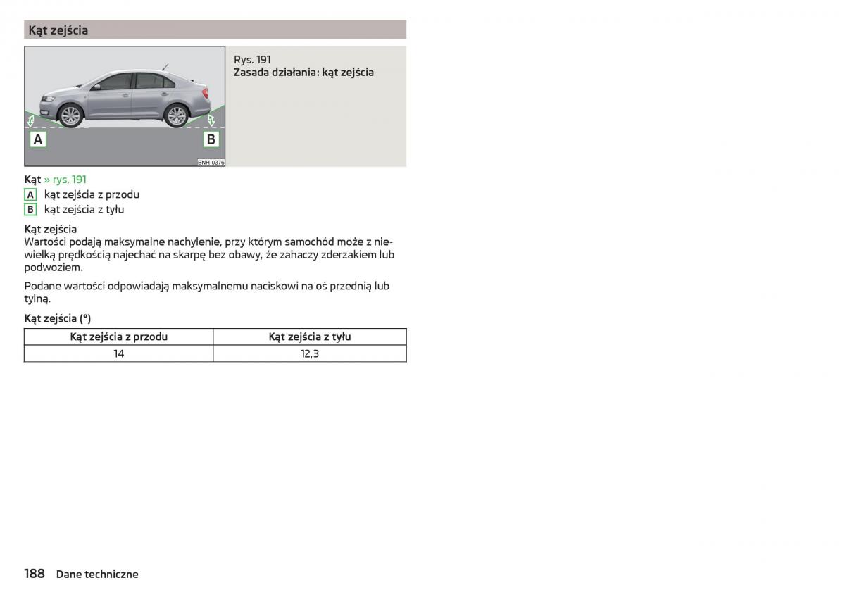 Skoda Rapid instrukcja obslugi / page 190