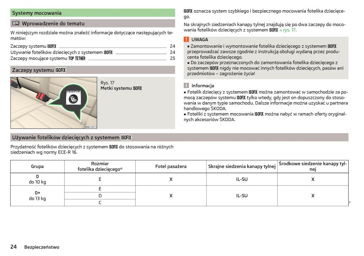 Skoda Rapid instrukcja obslugi / page 26