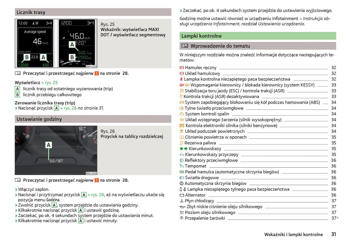 Skoda Rapid instrukcja obslugi / page 33