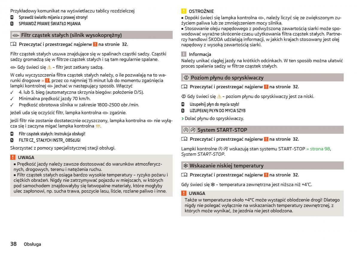 Skoda Rapid instrukcja obslugi / page 40