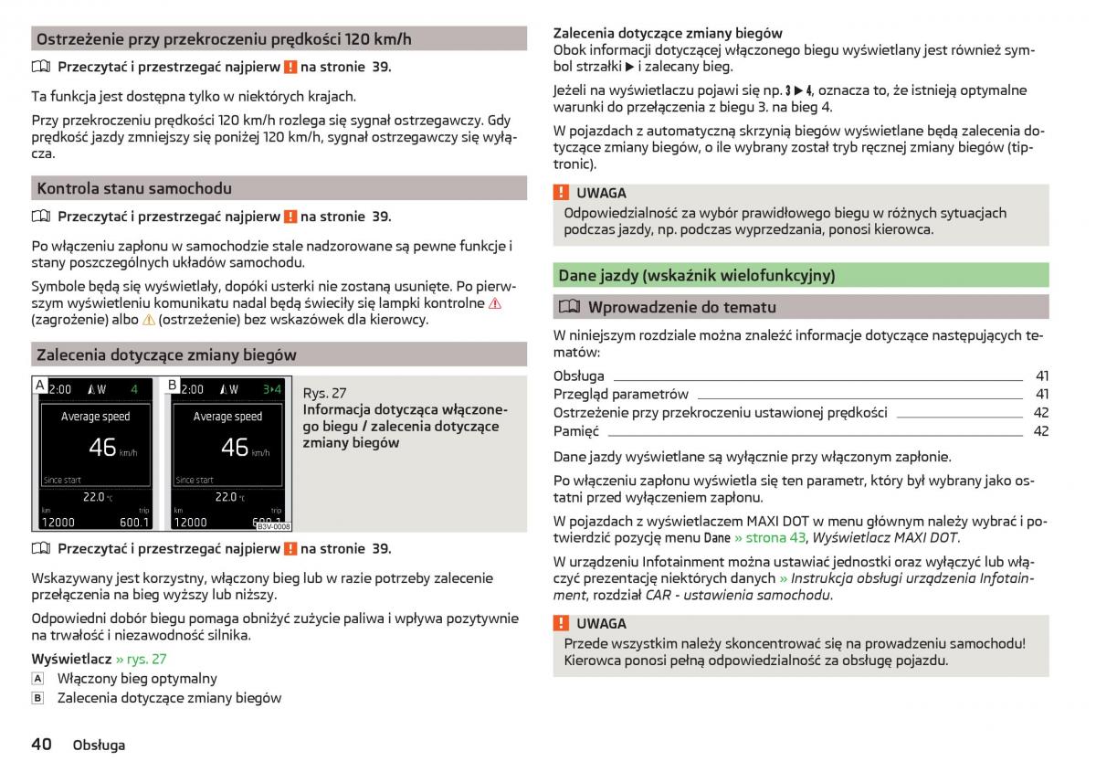 Skoda Rapid instrukcja obslugi / page 42