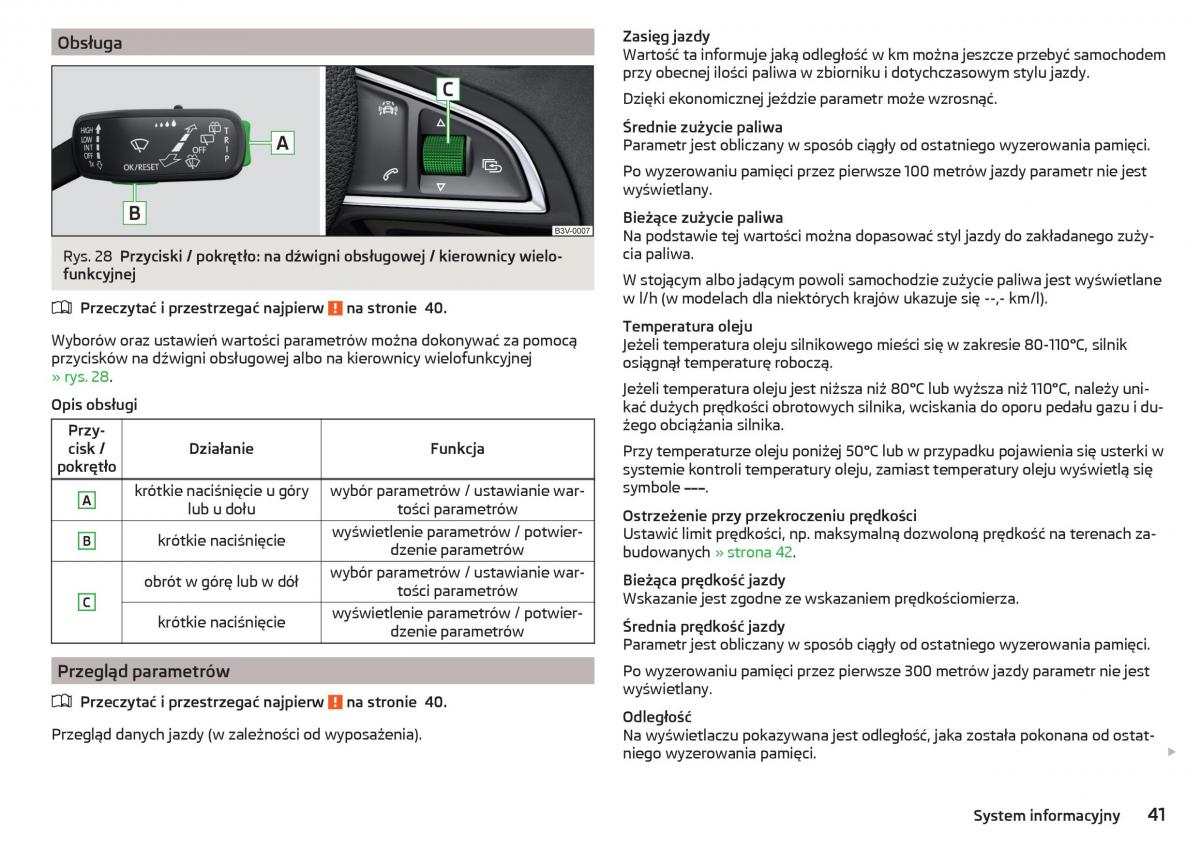 Skoda Rapid instrukcja obslugi / page 43