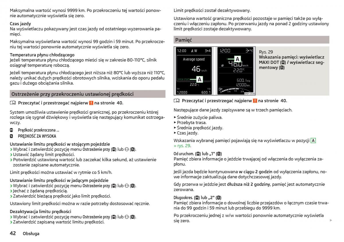 Skoda Rapid instrukcja obslugi / page 44