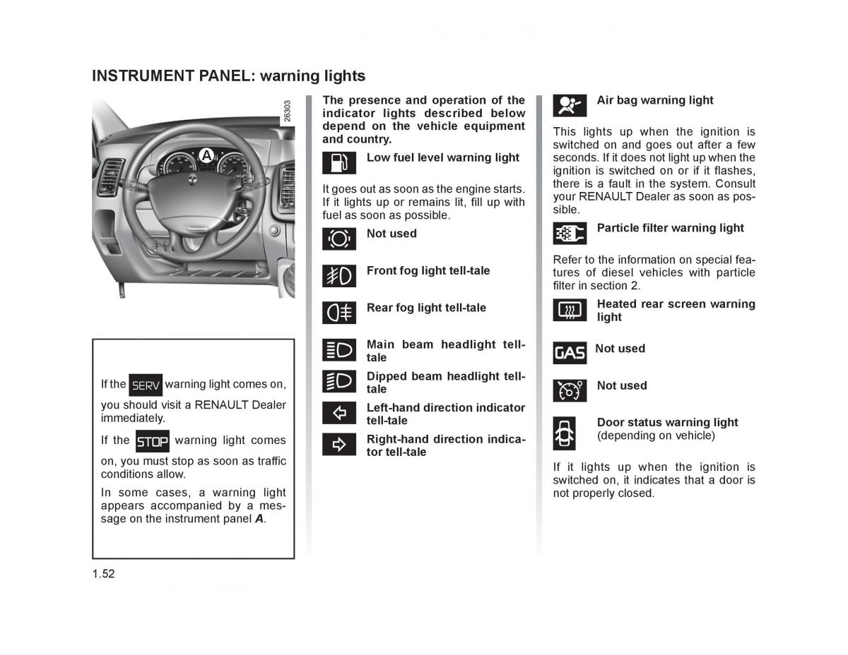 Renault Trafic II 2 owners manual / page 57