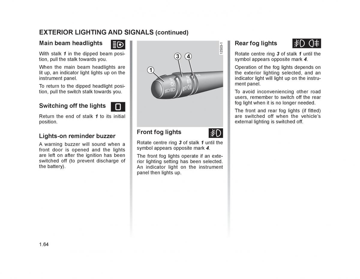 Renault Trafic II 2 owners manual / page 69