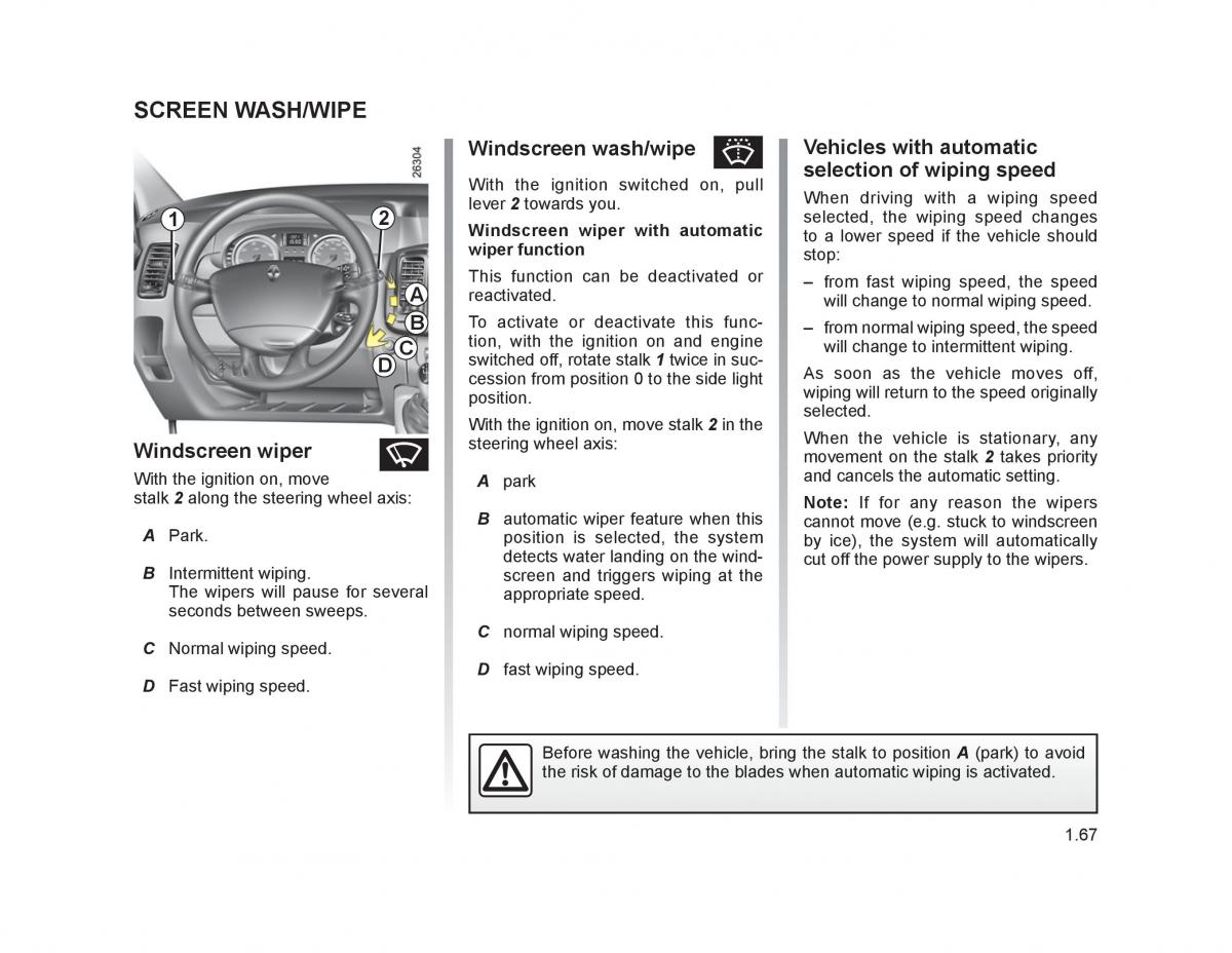 Renault Trafic II 2 owners manual / page 72