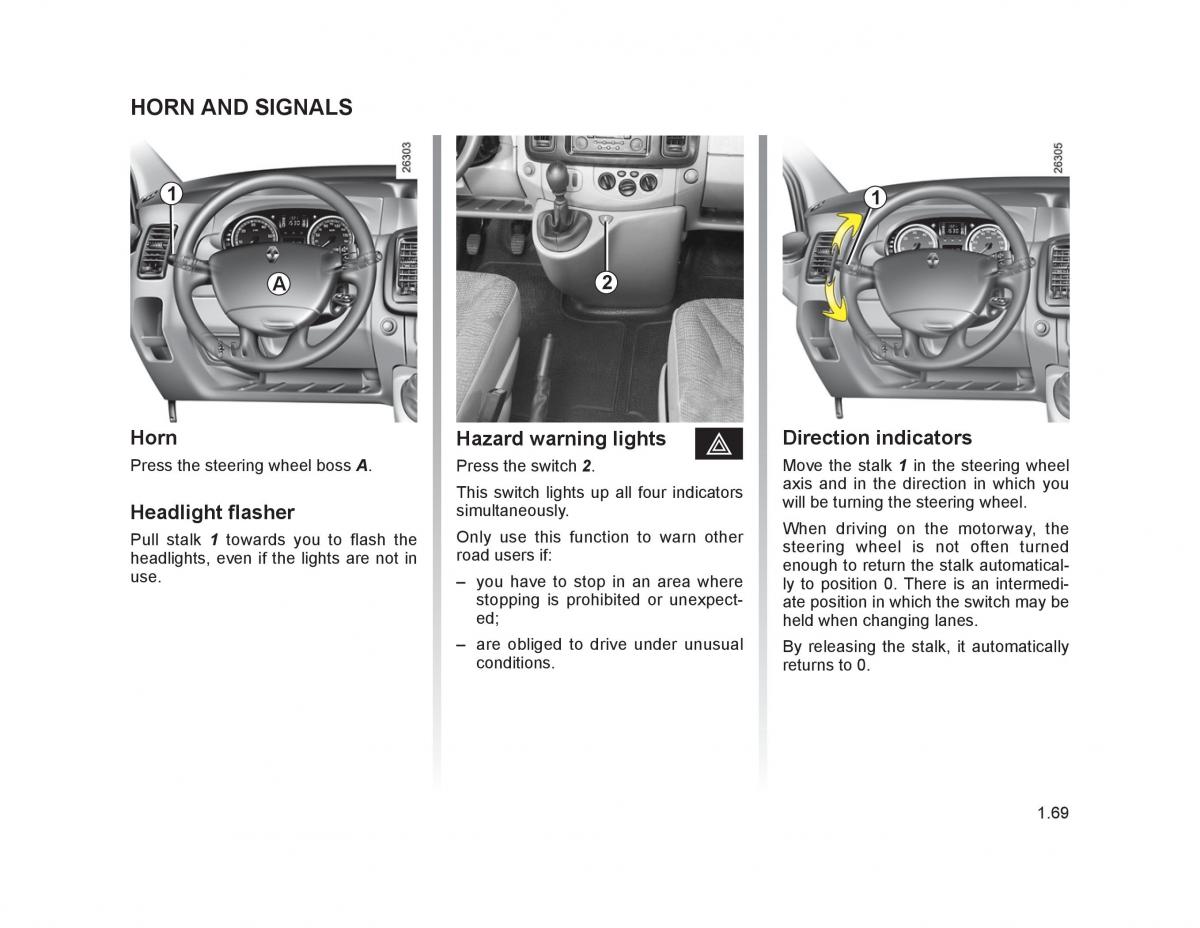 Renault Trafic II 2 owners manual / page 74