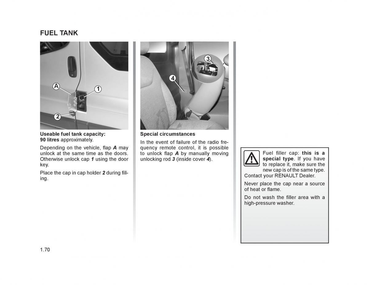 Renault Trafic II 2 owners manual / page 75