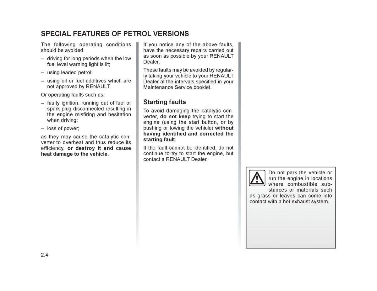 Renault Trafic II 2 owners manual / page 81