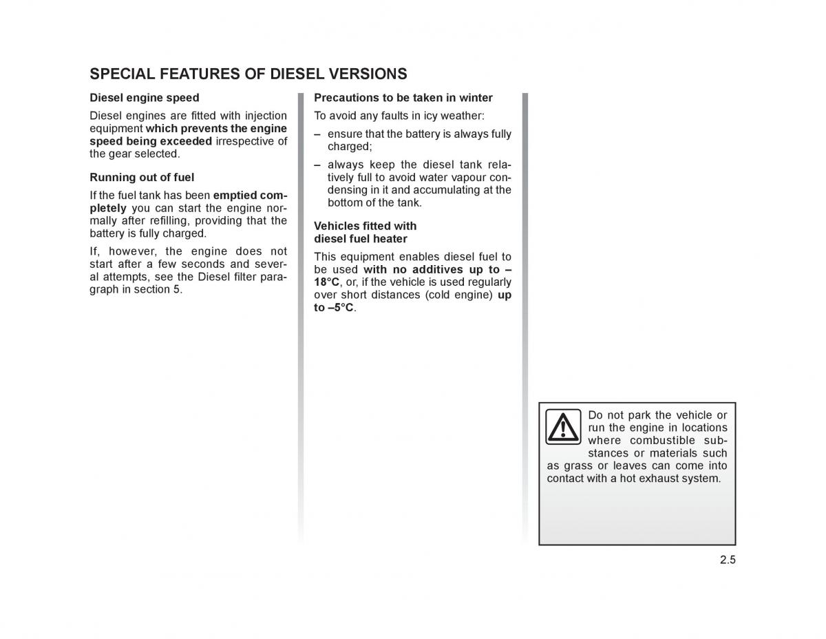 Renault Trafic II 2 owners manual / page 82