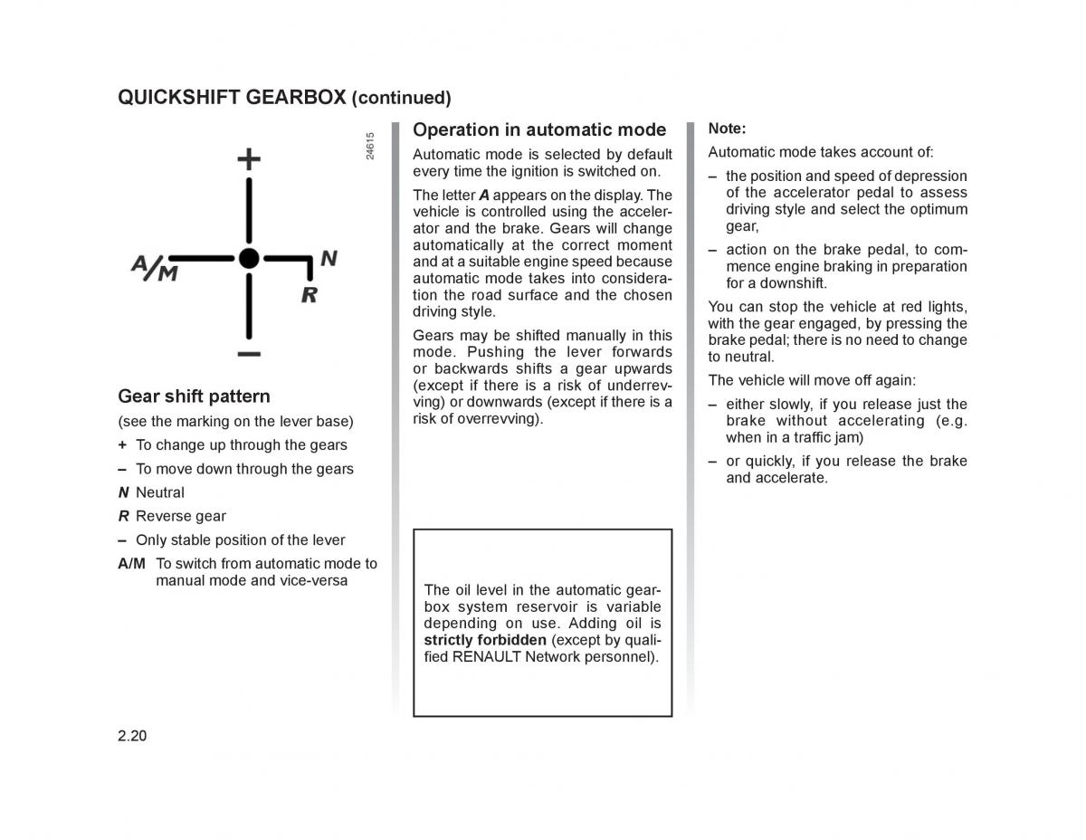 Renault Trafic II 2 owners manual / page 97