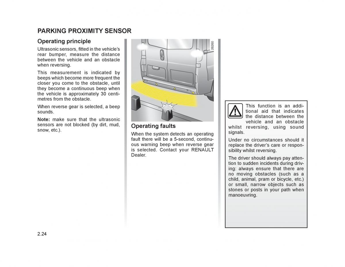 Renault Trafic II 2 owners manual / page 101