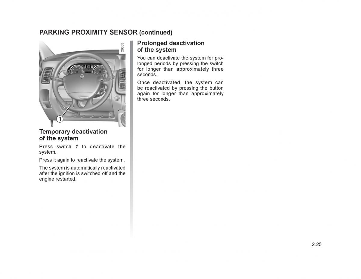 Renault Trafic II 2 owners manual / page 102