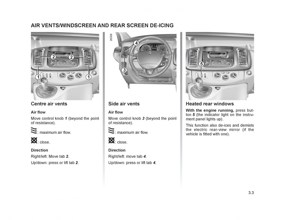 Renault Trafic II 2 owners manual / page 106