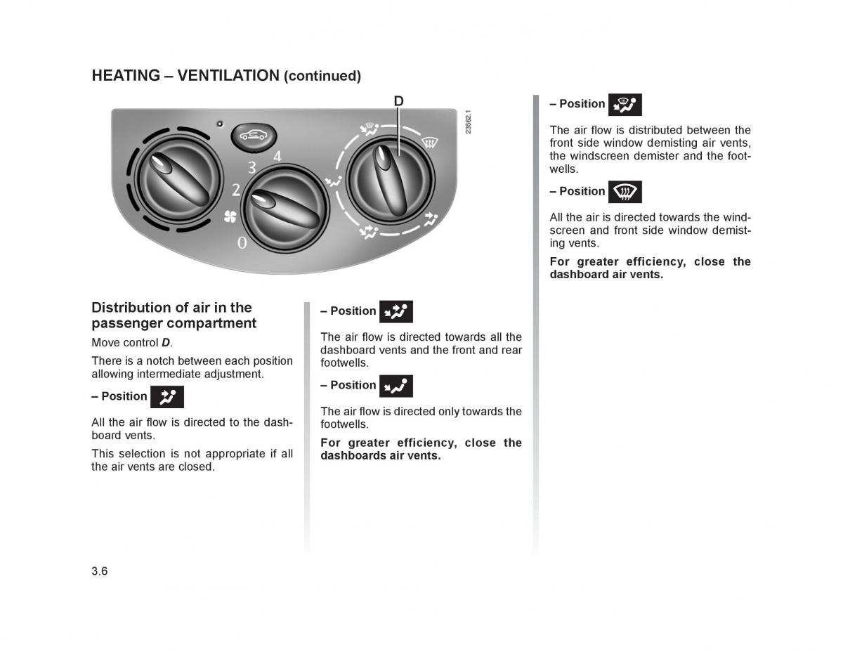 Renault Trafic II 2 owners manual / page 109