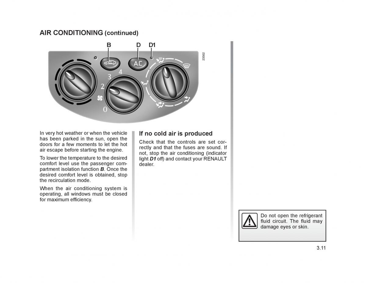 Renault Trafic II 2 owners manual / page 114