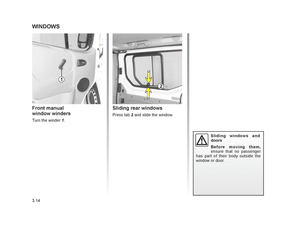 Renault Trafic II 2 owners manual / page 117