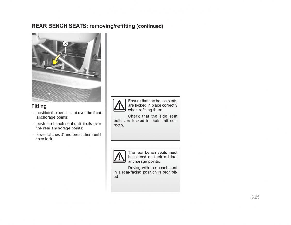 Renault Trafic II 2 owners manual / page 128