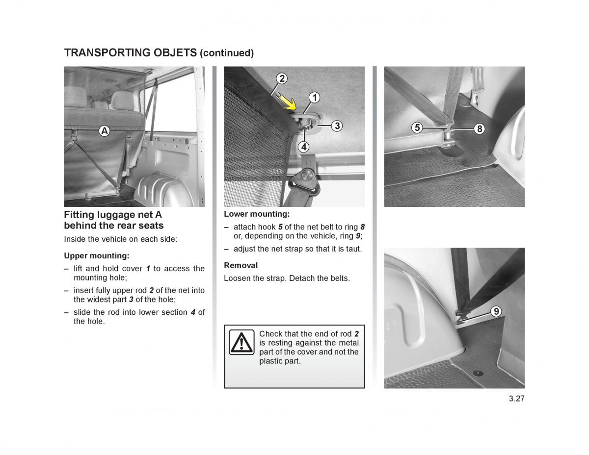 Renault Trafic II 2 owners manual / page 130