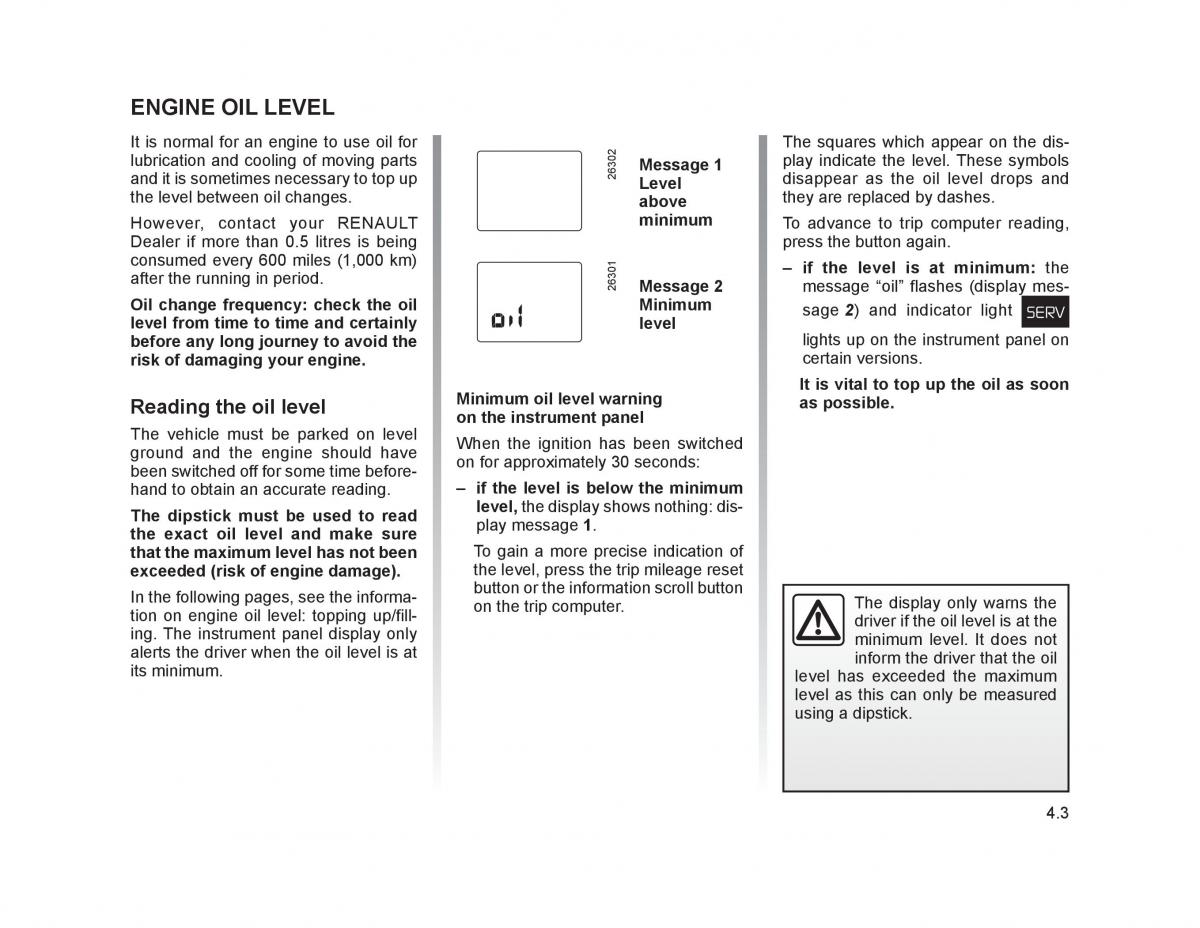 Renault Trafic II 2 owners manual / page 136