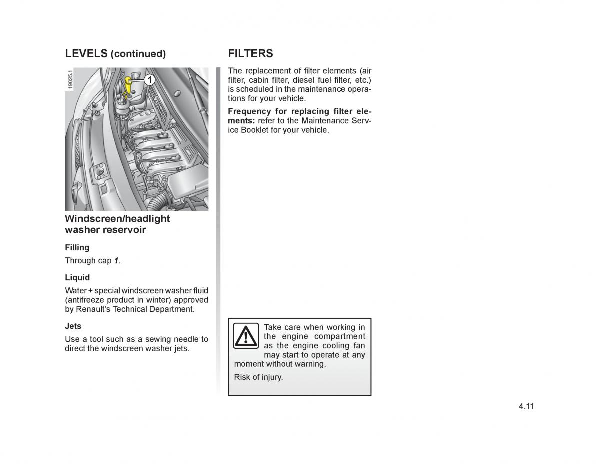 Renault Trafic II 2 owners manual / page 144