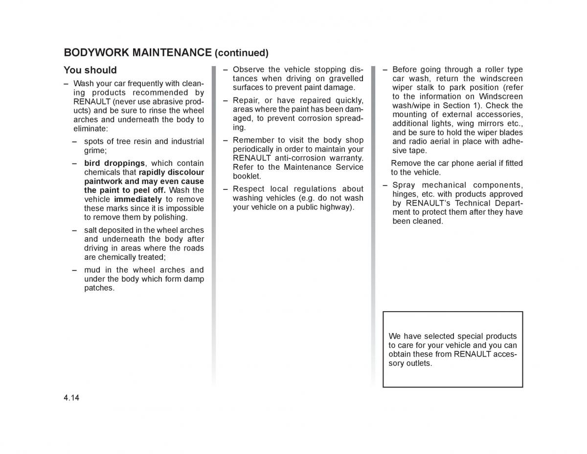 Renault Trafic II 2 owners manual / page 147