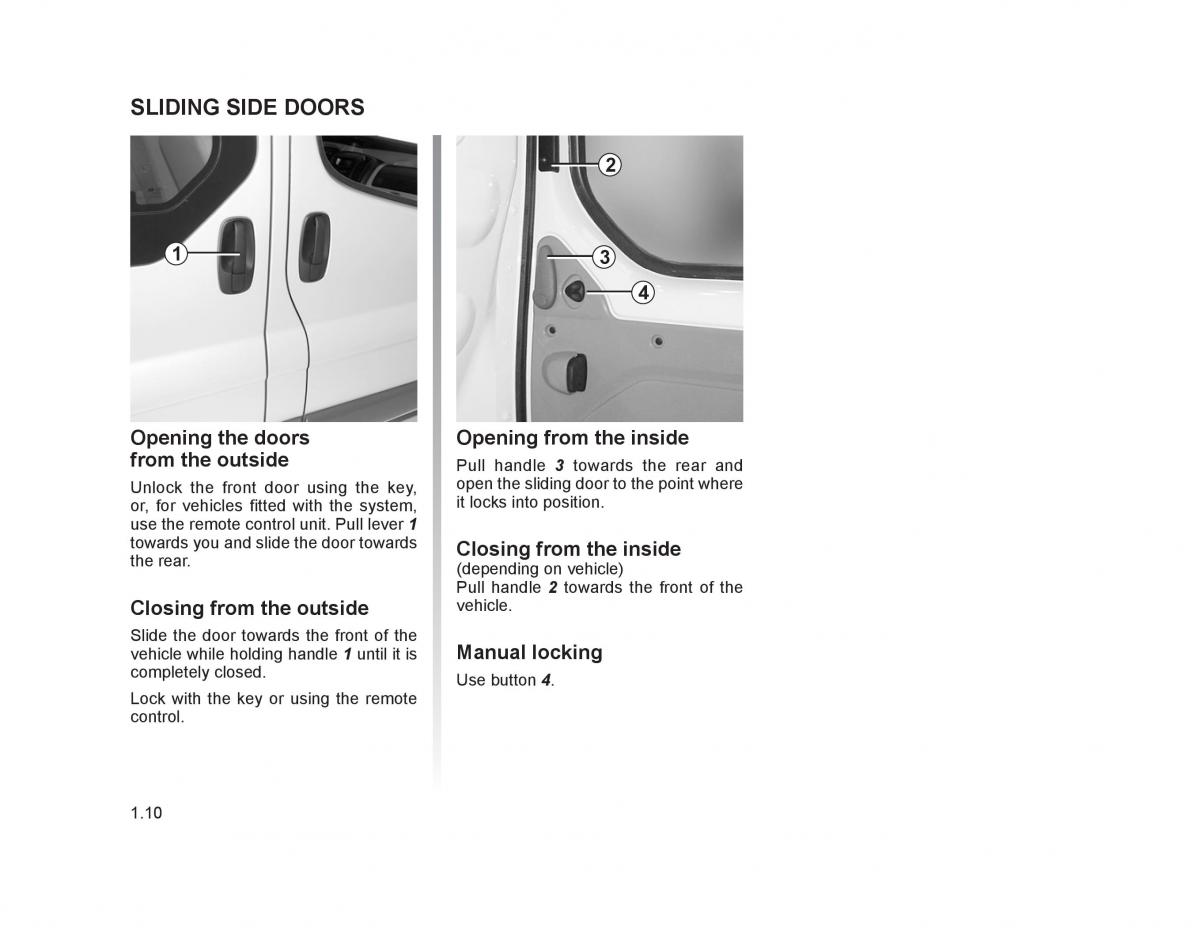 Renault Trafic II 2 owners manual / page 15