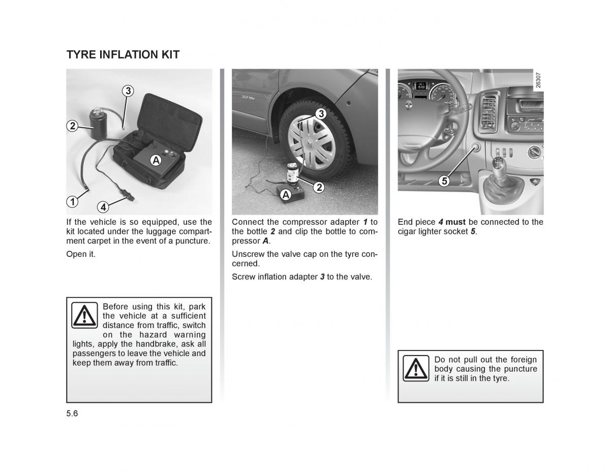 Renault Trafic II 2 owners manual / page 155