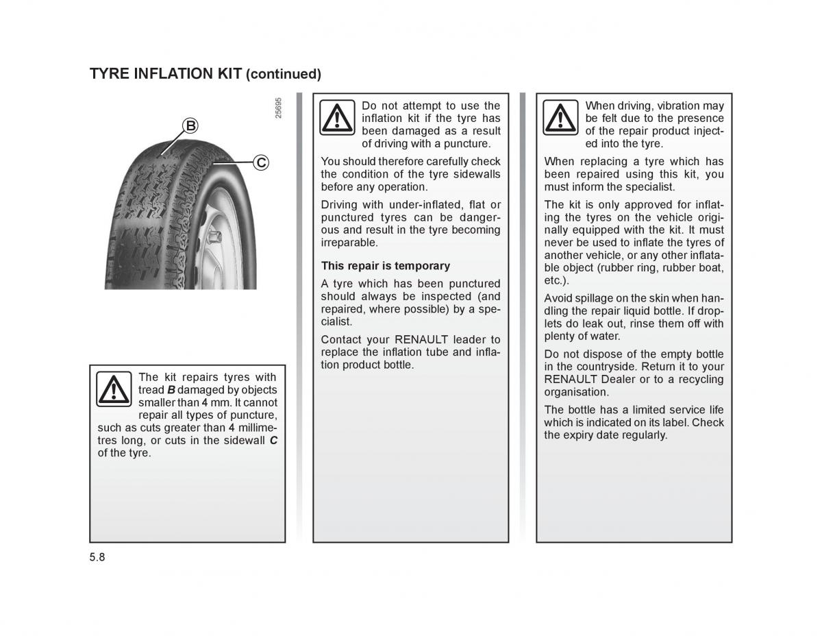 Renault Trafic II 2 owners manual / page 157