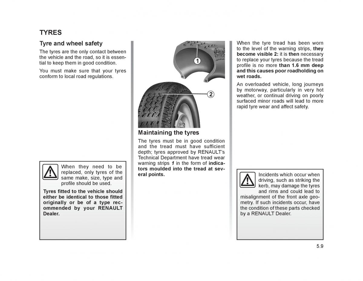 Renault Trafic II 2 owners manual / page 158