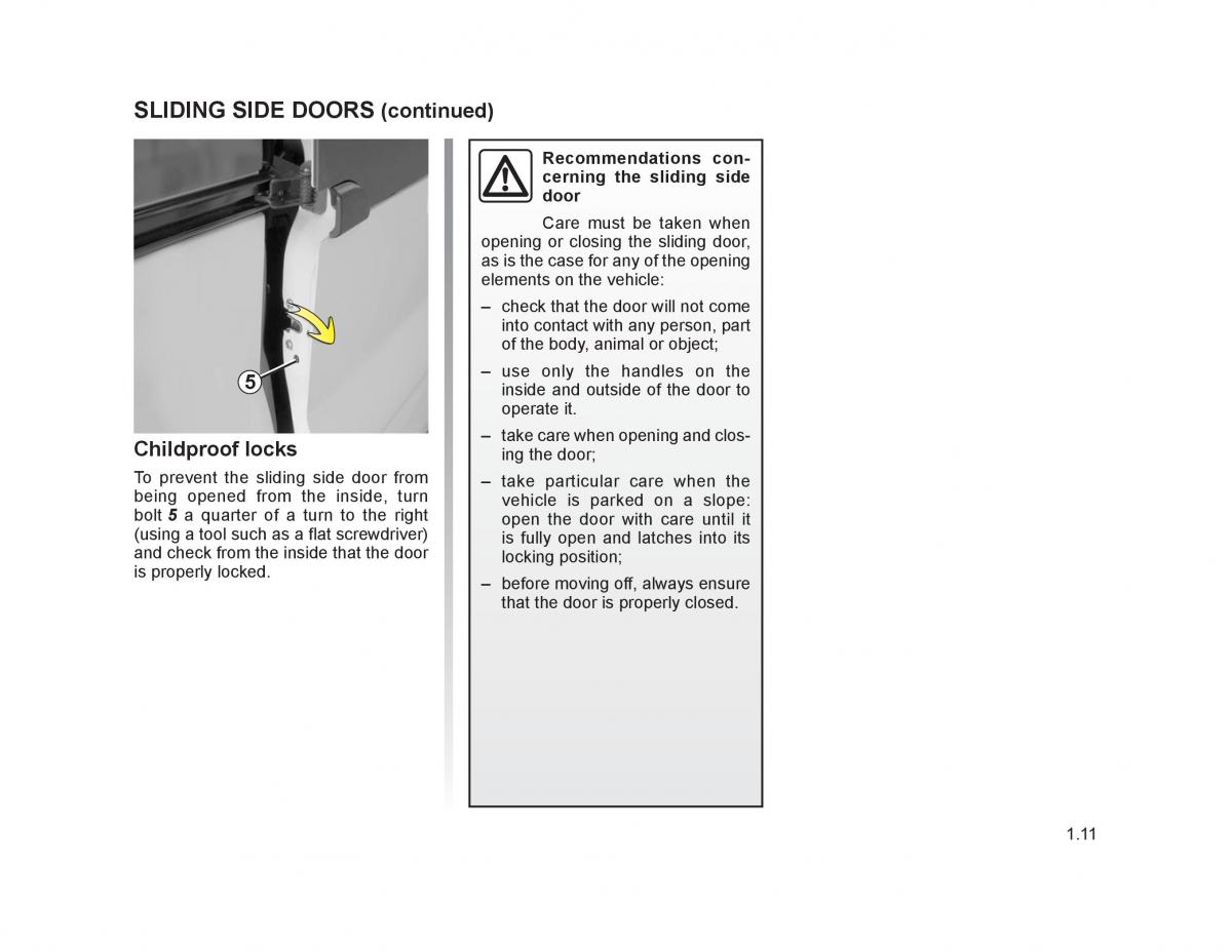 Renault Trafic II 2 owners manual / page 16