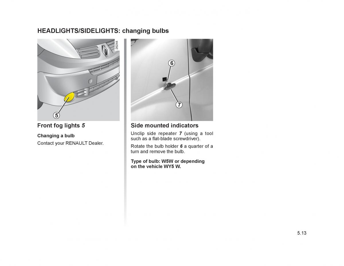 Renault Trafic II 2 owners manual / page 162