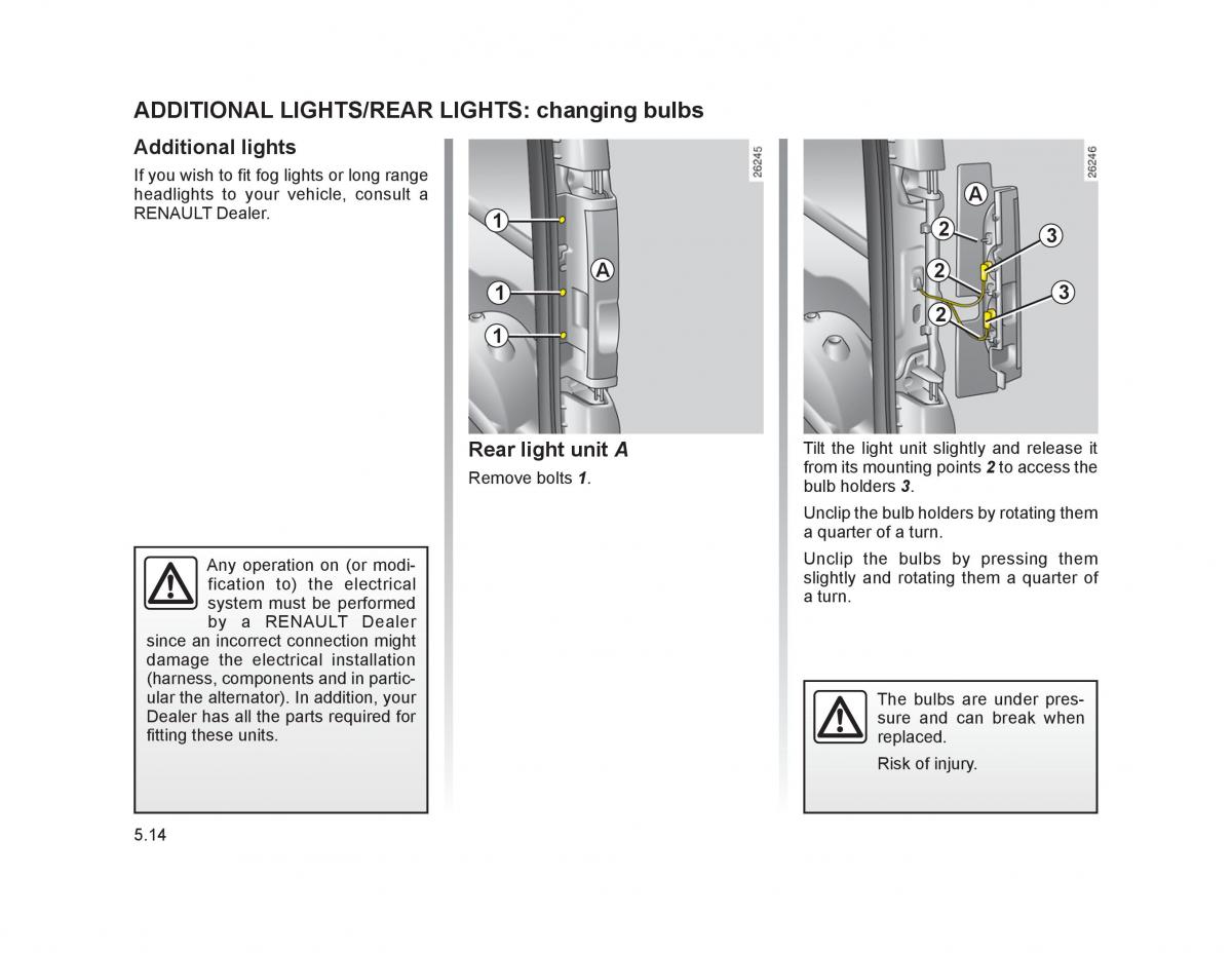 Renault Trafic II 2 owners manual / page 163