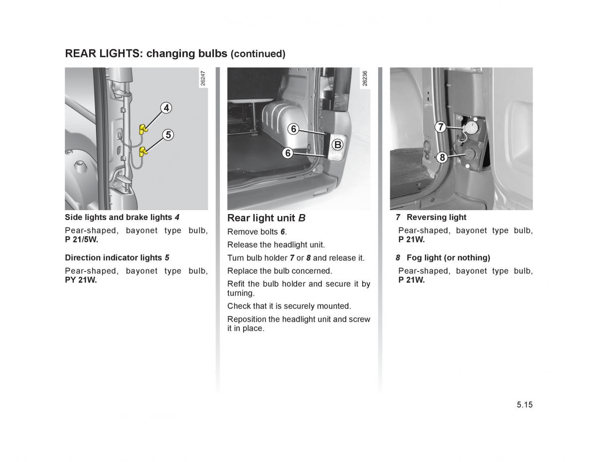 Renault Trafic II 2 owners manual / page 164