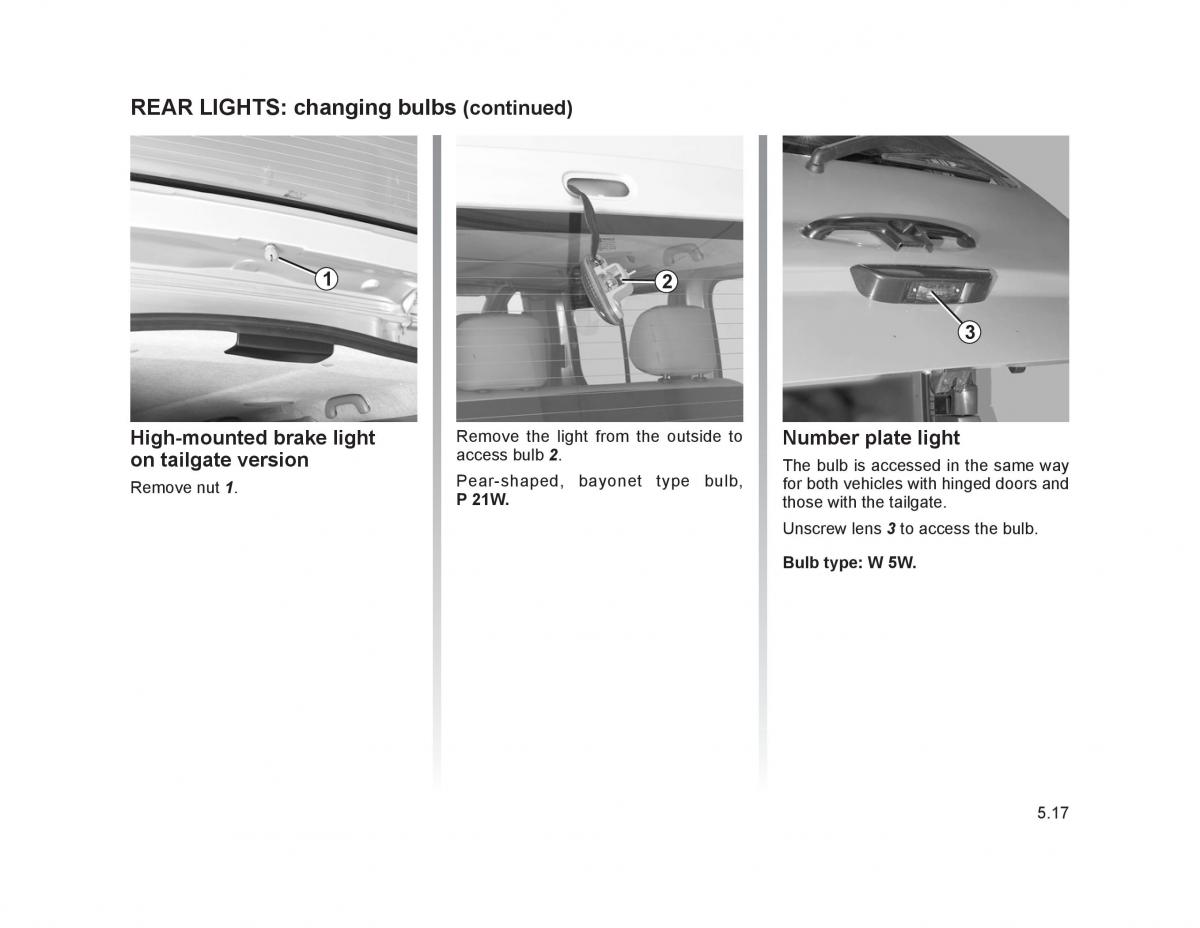 Renault Trafic II 2 owners manual / page 166