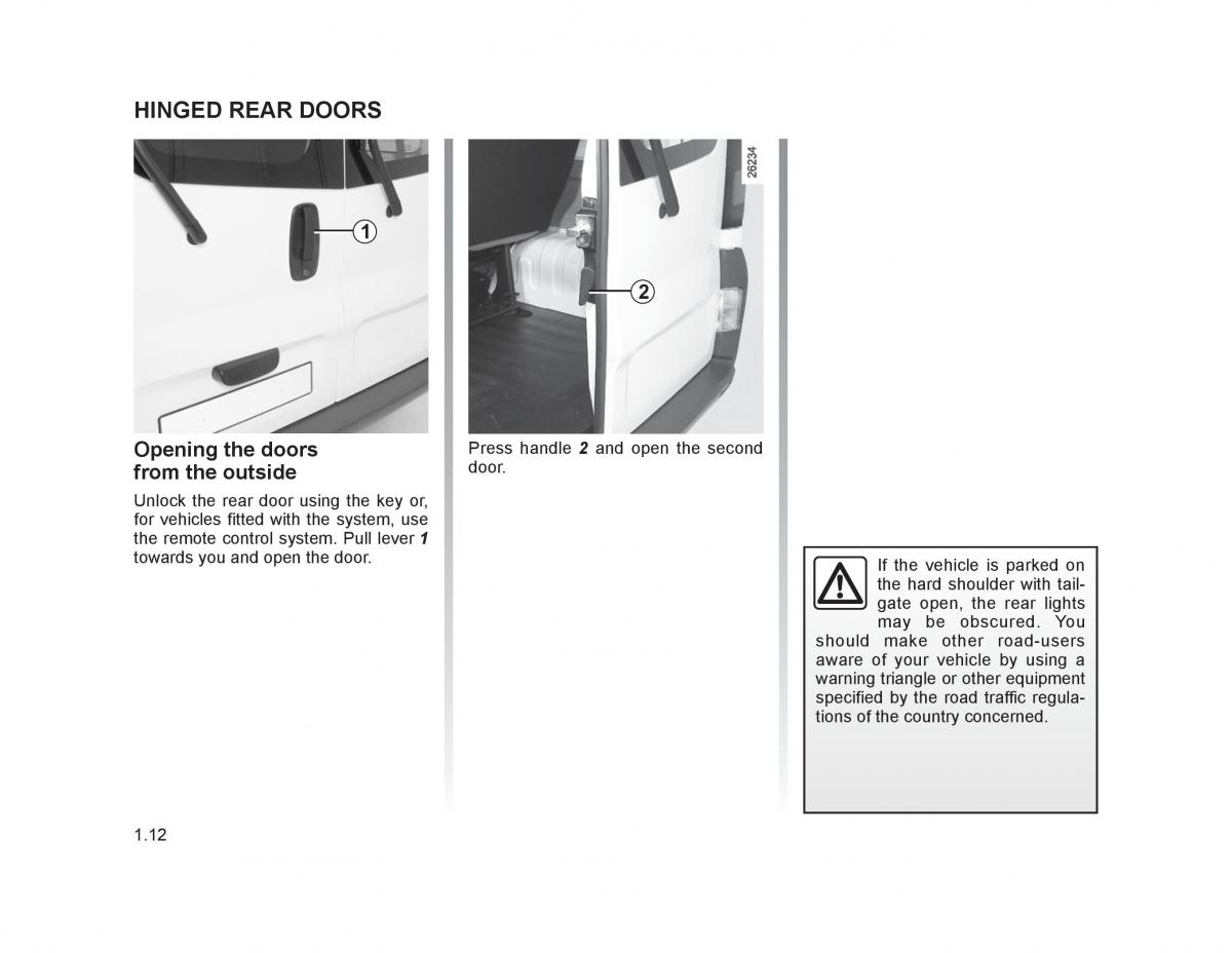 Renault Trafic II 2 owners manual / page 17