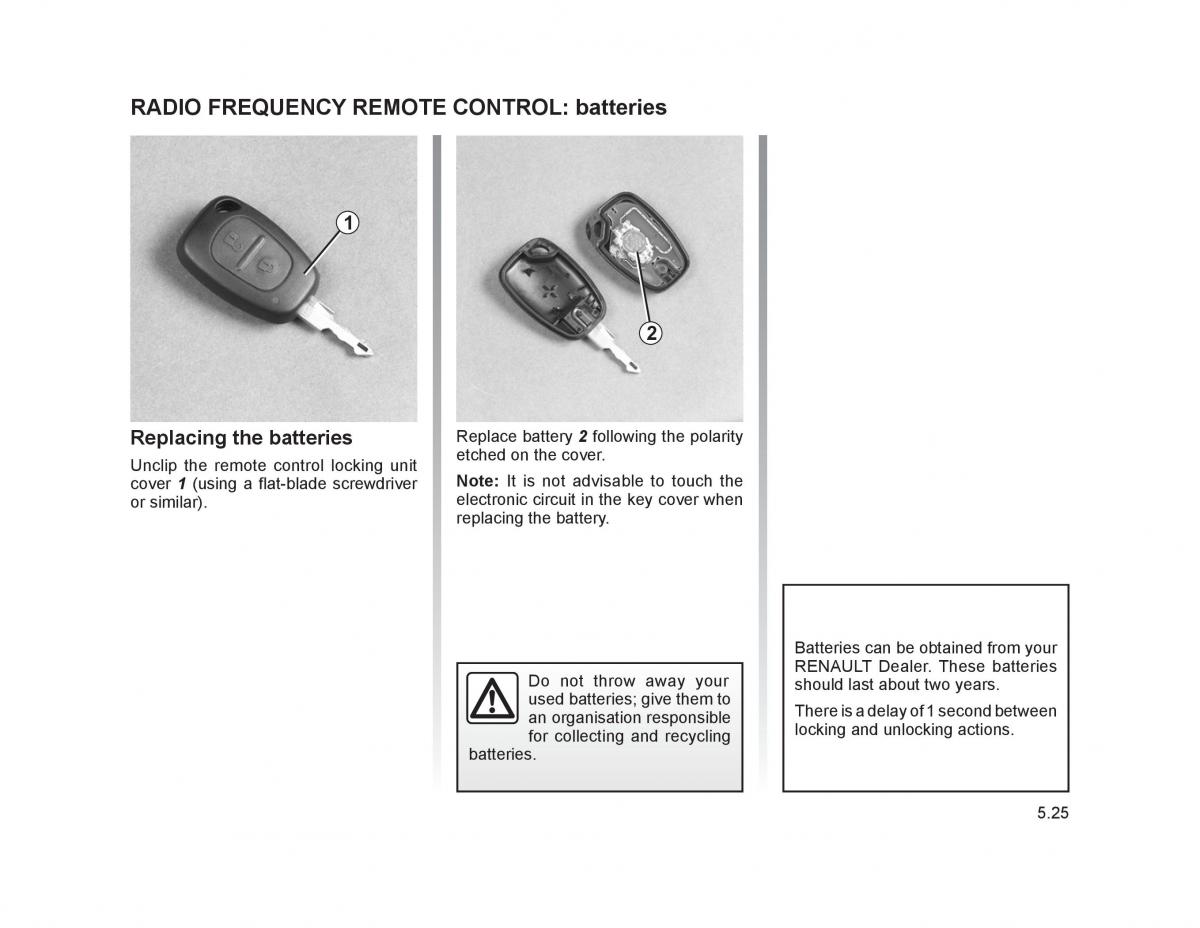 Renault Trafic II 2 owners manual / page 174