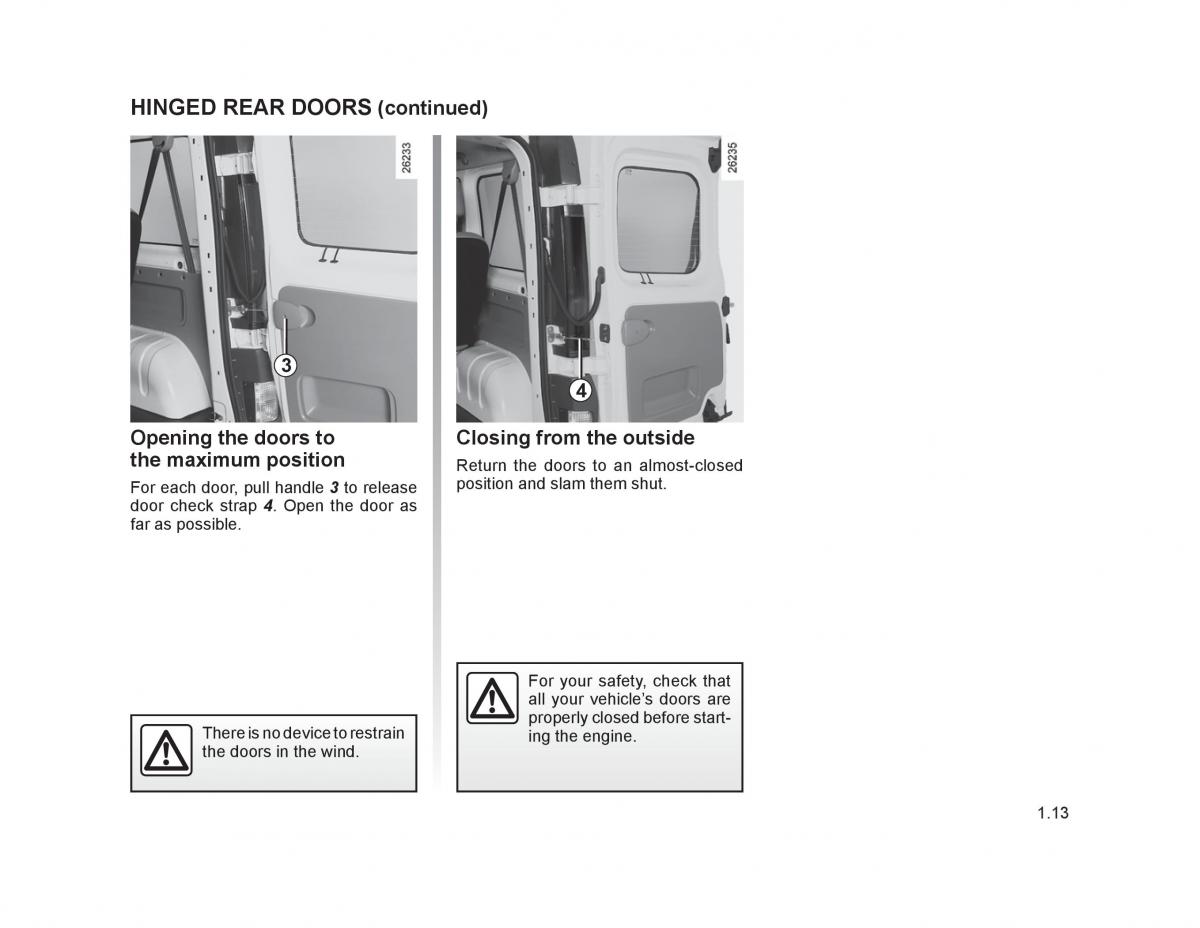 Renault Trafic II 2 owners manual / page 18