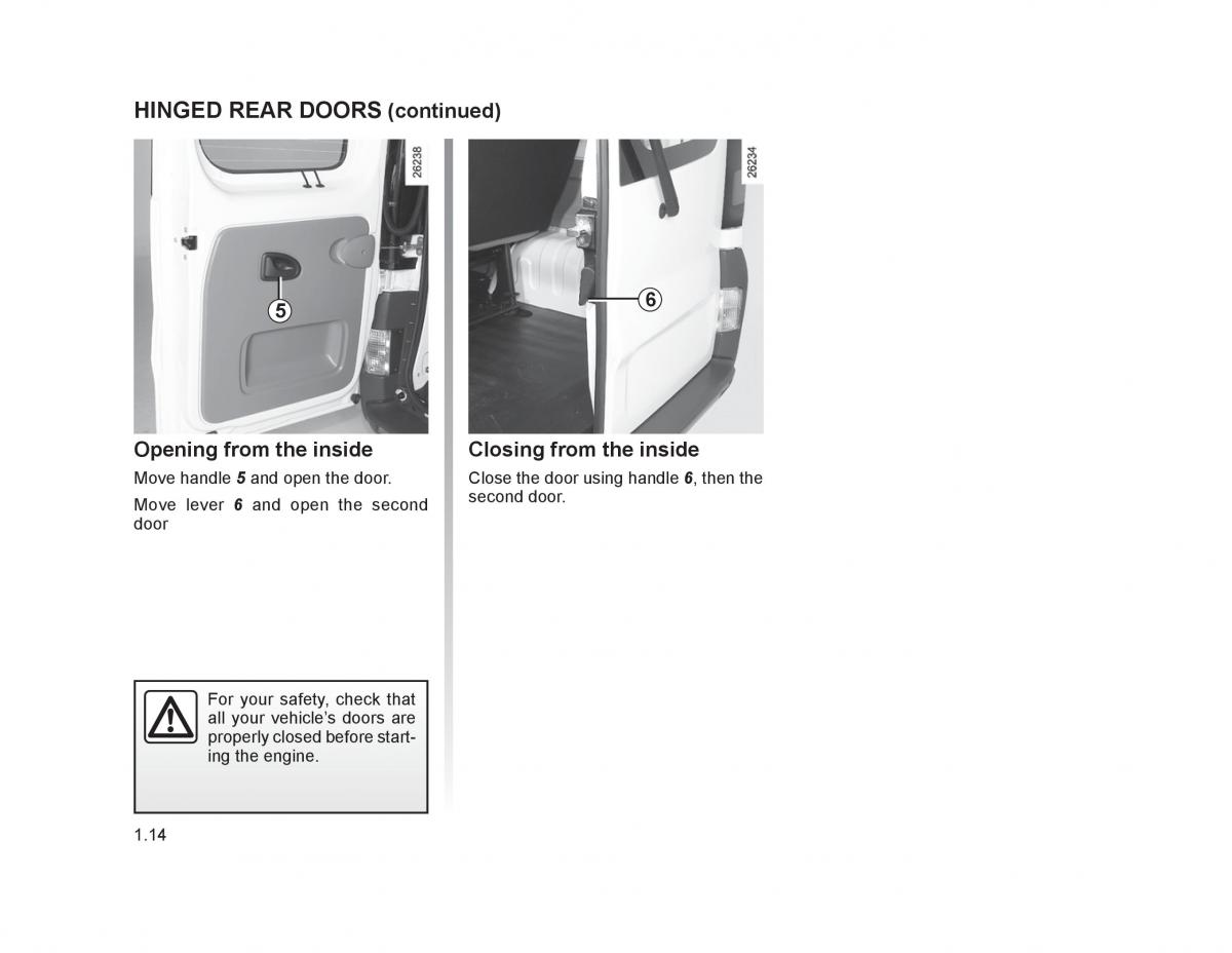 Renault Trafic II 2 owners manual / page 19