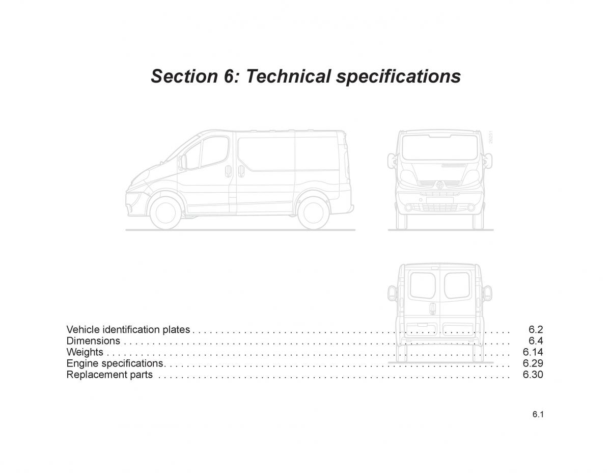 Renault Trafic II 2 owners manual / page 190