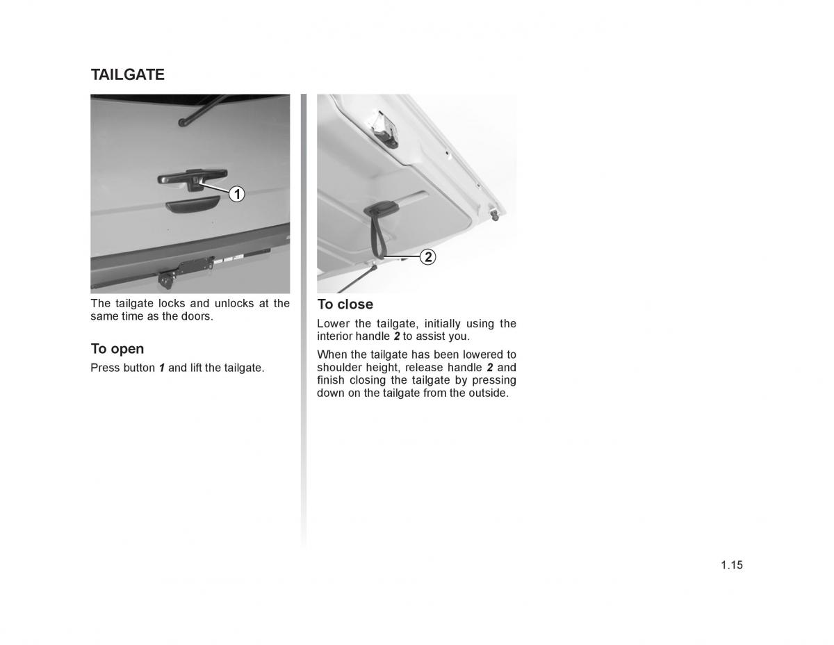 Renault Trafic II 2 owners manual / page 20