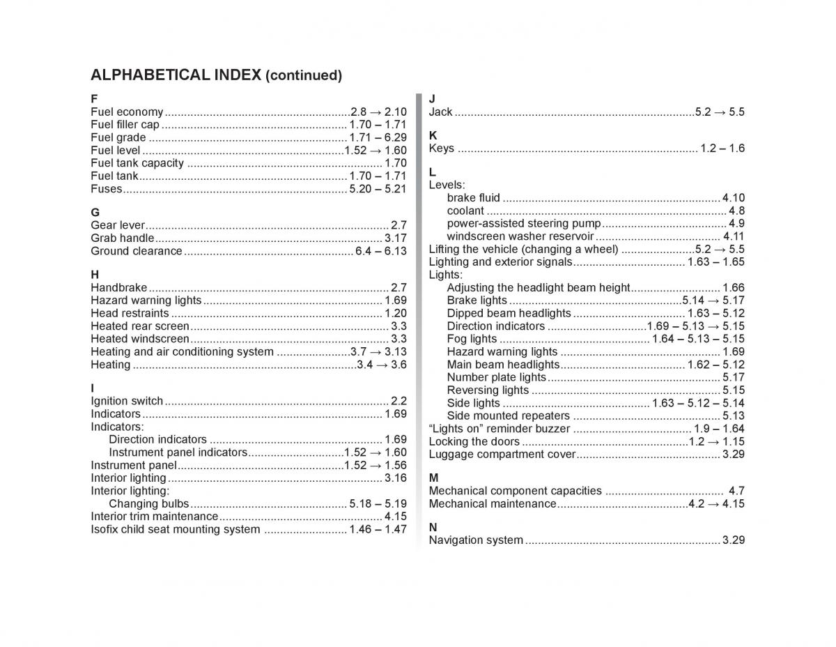 Renault Trafic II 2 owners manual / page 223