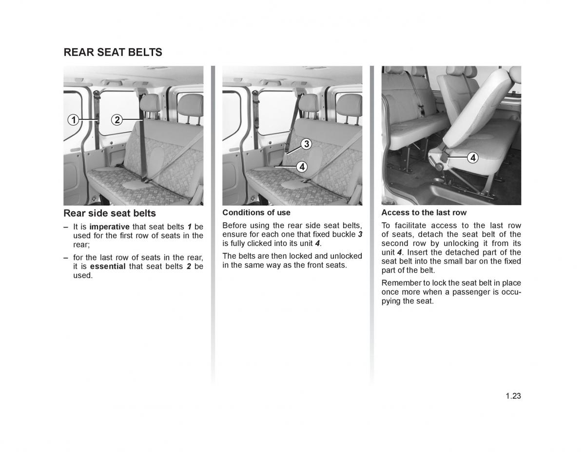 Renault Trafic II 2 owners manual / page 28